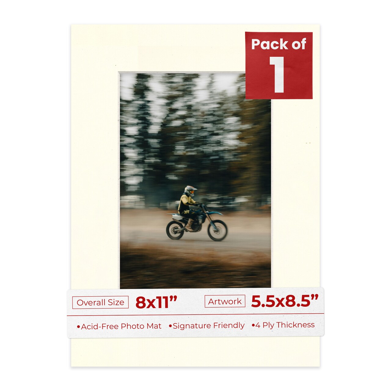 Mojave Sand Beige Mat Board for 8x11 Frames - Fits 5.5x8.5 Photos